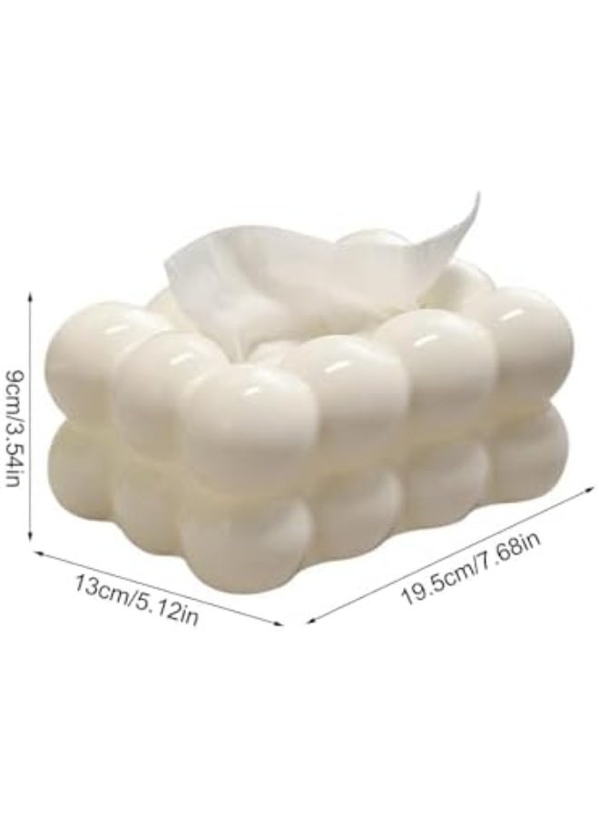 صندوق مناديل على شكل فقاعة مارش ملو - غطاء صندوق مناديل فني ولطيف | صندوق مناديل زخرفي | موزع ورق مناديل ومنظم للسيارة - Image 2