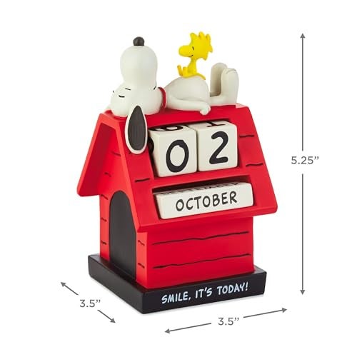Hallmark Peanuts Snoopy Perpetual Calendar (Smile) Office Supplies, Gifts for Boss, Teacher, Administrative Assistant - Image 3