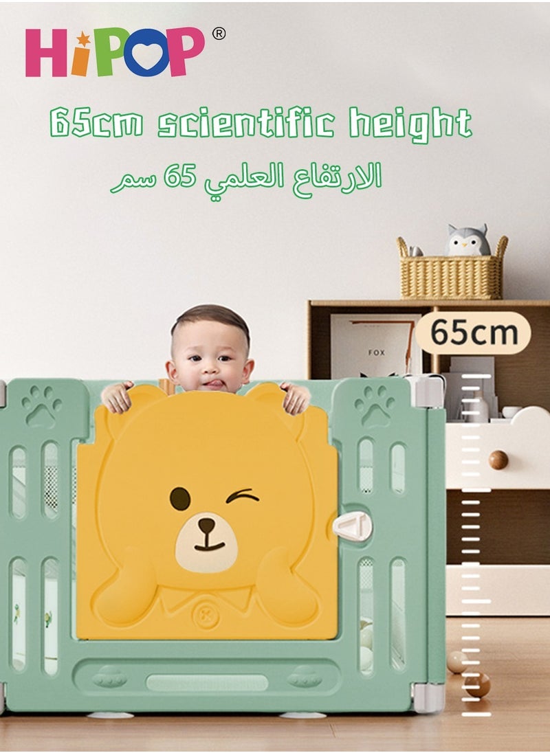 هيبوب - قلم لعب للأطفال الصغار مطور مقاس 150 × 180 سم، تصميم بوابة صلبة مطور مع 60 كرة محيطية، أكواب وهيكل ثابت للشفط، قلم لعب داخلي - Image 1