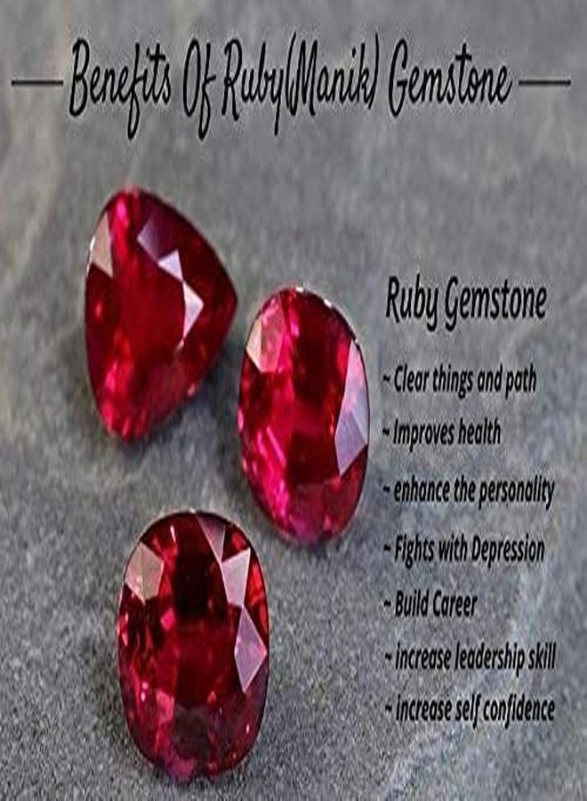 سيدهارث الأحجار الكريمة خاتم Sidharth Gems 7.25 راتي 6.50 قيراط من حجر الياقوت الطبيعي خاتم بانتشداتو قابل للتعديل للرجال والنساء - Image 5