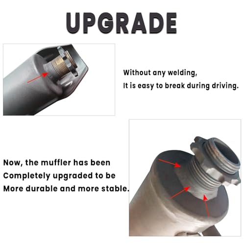 Chikia CT200U Upgrade Exhaust Pipe with Muffler Silencer Kit Chikia Replacement for Coleman CT200U CT200U-EX Axis M200 Mini Bike - Image 3