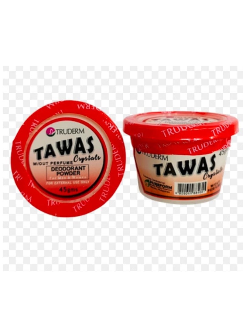 TRUDERM Tawas Deodorant Powder 45g Wthout Perfume 