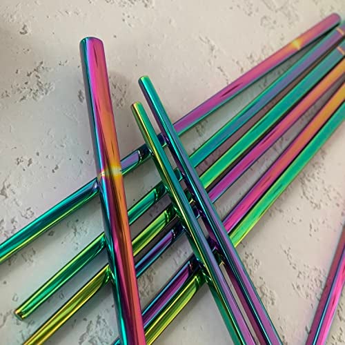 Koolemon 5pairs Polished Multicolor Rainbow 304 Stainless Steel Chopsticks Set,Metal Chopsticks Reusable, Dishwasher Safe, Traditional Chopstick,9.3inch,Chinese Japanese Chop stick - Image 5