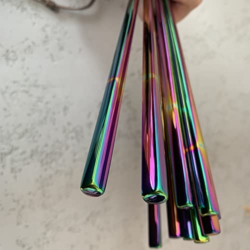 Koolemon 5pairs Polished Multicolor Rainbow 304 Stainless Steel Chopsticks Set,Metal Chopsticks Reusable, Dishwasher Safe, Traditional Chopstick,9.3inch,Chinese Japanese Chop stick - Image 3