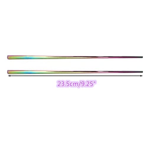 Koolemon 5pairs Polished Multicolor Rainbow 304 Stainless Steel Chopsticks Set,Metal Chopsticks Reusable, Dishwasher Safe, Traditional Chopstick,9.3inch,Chinese Japanese Chop stick - Image 4