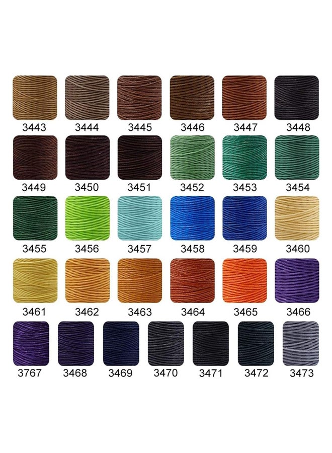 خيط جلد مشمع 150D 250M للحرف اليدوية وأداة الخياطة اليدوية خيط خياطة مسطح مشمع (اللون: 3449) - Image 3