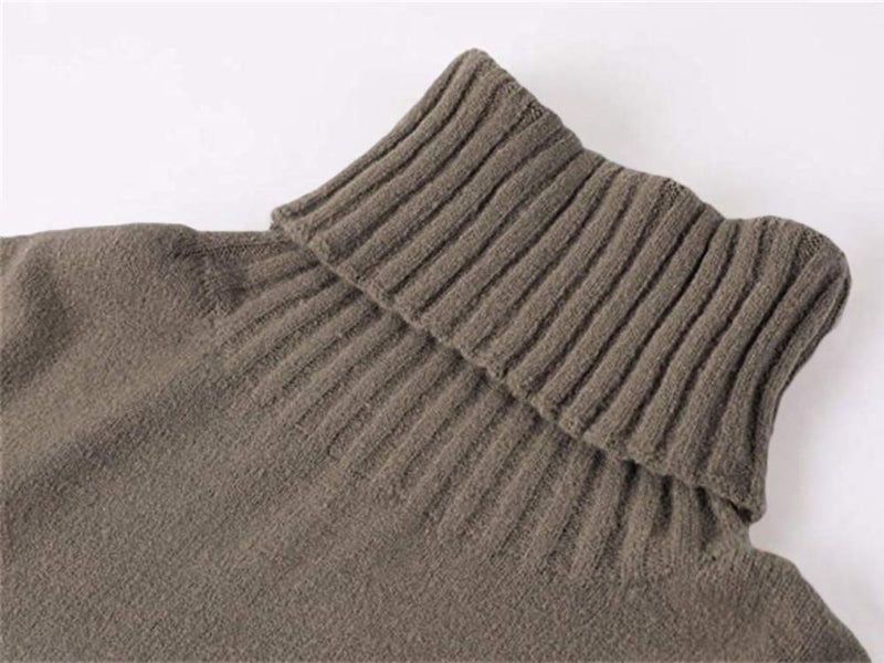 FISACE Womens Oversized Turtleneck Pullover Sweater Cable Knit Long Sleeve Sweater Tops - Image 5