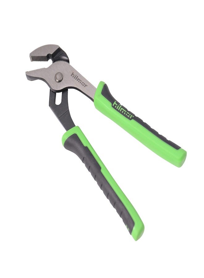 Hilmor 8" Tongue & Groove Plier with Rubber Handle Grip, Black & Green, GJP8 1885366 - Image 3
