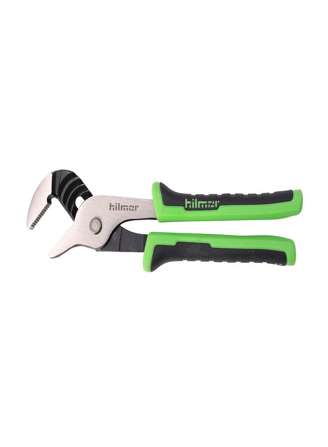 Hilmor 8" Tongue & Groove Plier with Rubber Handle Grip, Black & Green, GJP8 1885366 - Image 2