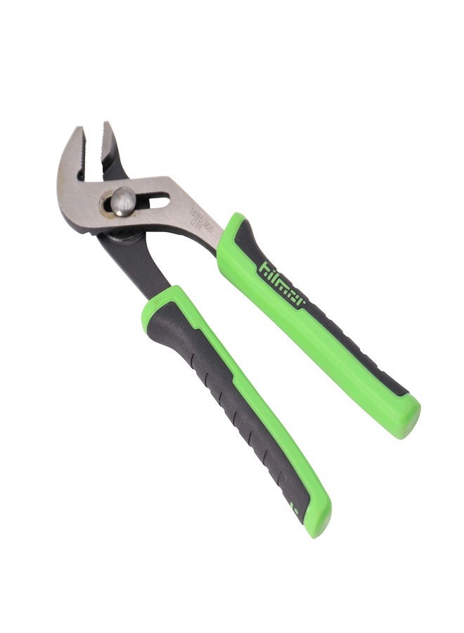 Hilmor 8" Tongue & Groove Plier with Rubber Handle Grip, Black & Green, GJP8 1885366 - Image 4