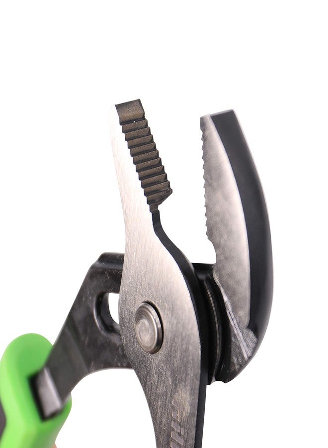 Hilmor 8" Tongue & Groove Plier with Rubber Handle Grip, Black & Green, GJP8 1885366 - Image 5