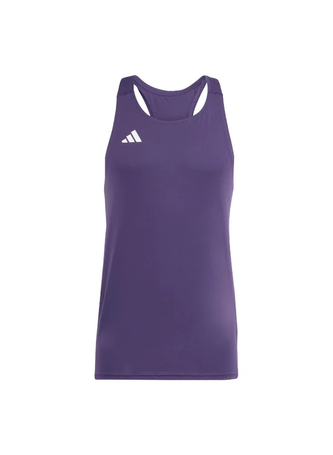 Adidas Adidas Adizero E Snglt M Purple Running T-Shirts For Men