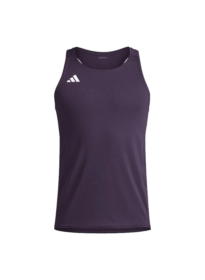 Adidas Adidas Adizero E Snglt M Purple Running T-Shirts For Men