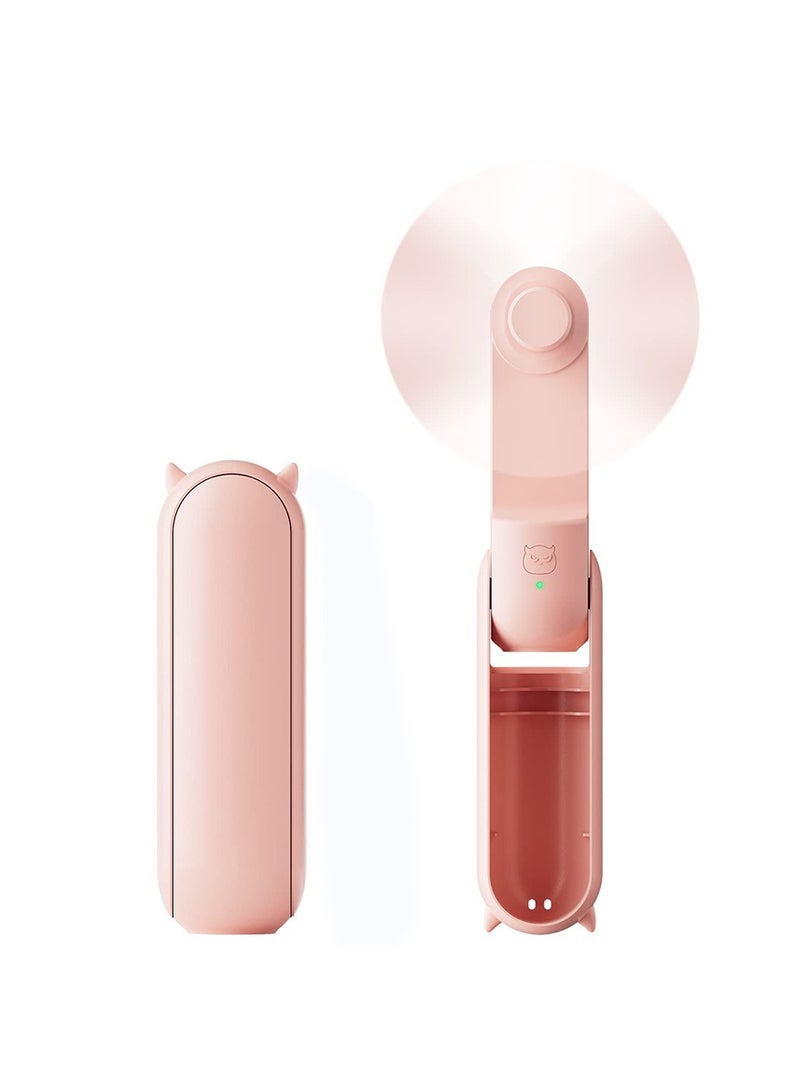 تخيل مروحة صغيرة محمولة، مروحة يد 3 في 1، بطارية 1500 مللي أمبير تعمل لمدة 14-21 ساعة، مروحة قابلة للطي عبر USB، مروحة شخصية هادئة مع بنك طاقة، سفر للنساء، في الهواء الطلق - Image 1