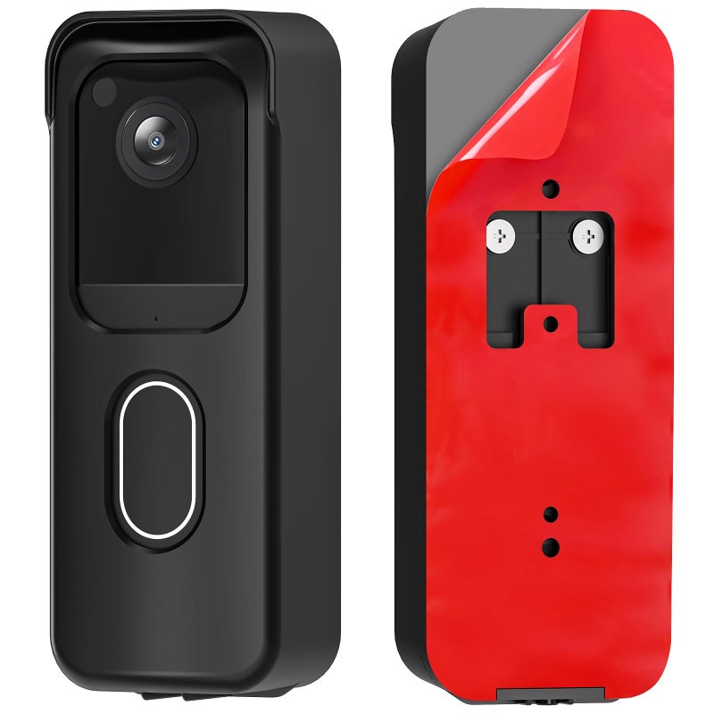 ALERTCAM No Drill Door Mount for Blink Video Doorbell (2025 2nd Gen), Adhesive Mounting Bracket Accessories for Security System, Not for Blink Video Doorbell (2021&2023 Release), Black - Image 1