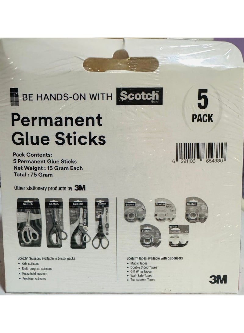 سكوتش عصا غراء سكوتش وايت - عبوة من 5 قطع - Image 2