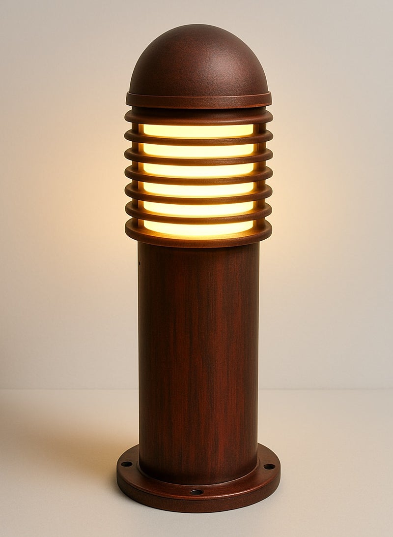 عمود انارة خارجية للحدائق لون نحاسي طول 60 سم - Image 1