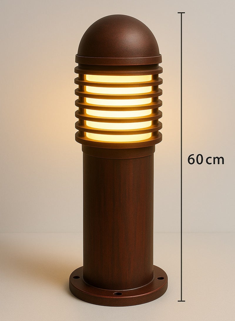 عمود انارة خارجية للحدائق لون نحاسي طول 60 سم - Image 2