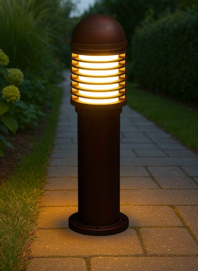 عمود انارة خارجية للحدائق لون نحاسي طول 60 سم - Image 5