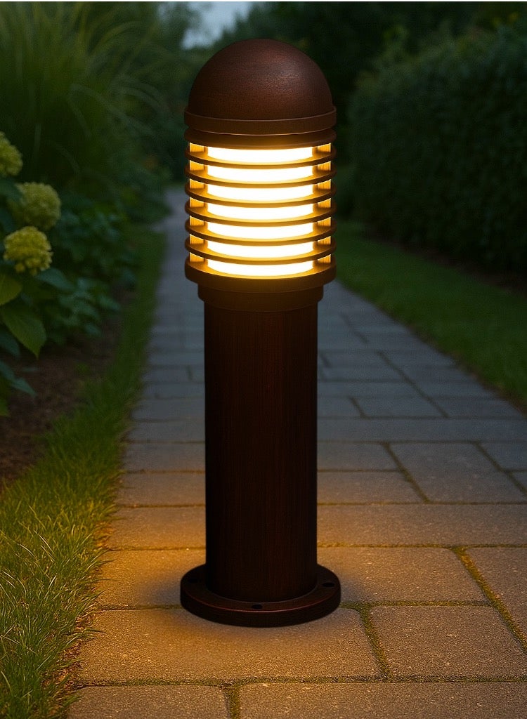 عمود انارة خارجية للحدائق لون نحاسي طول 60 سم - Image 4