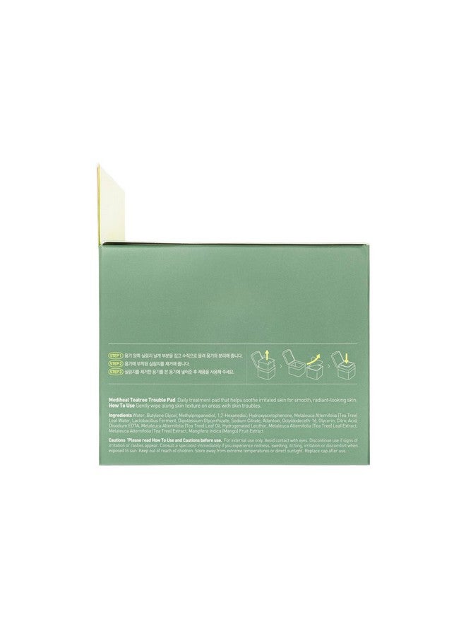 ميدي هيل مناديل MEDIHEAL Teatree Trouble للوجه بخلاصة شجرة الشاي واللاكتوباسيلوس - مناديل قطنية مهدئة للبشرة الحساسة والمعرضة لحب الشباب - شاش نباتي للوجه، 100 منديل - Image 2