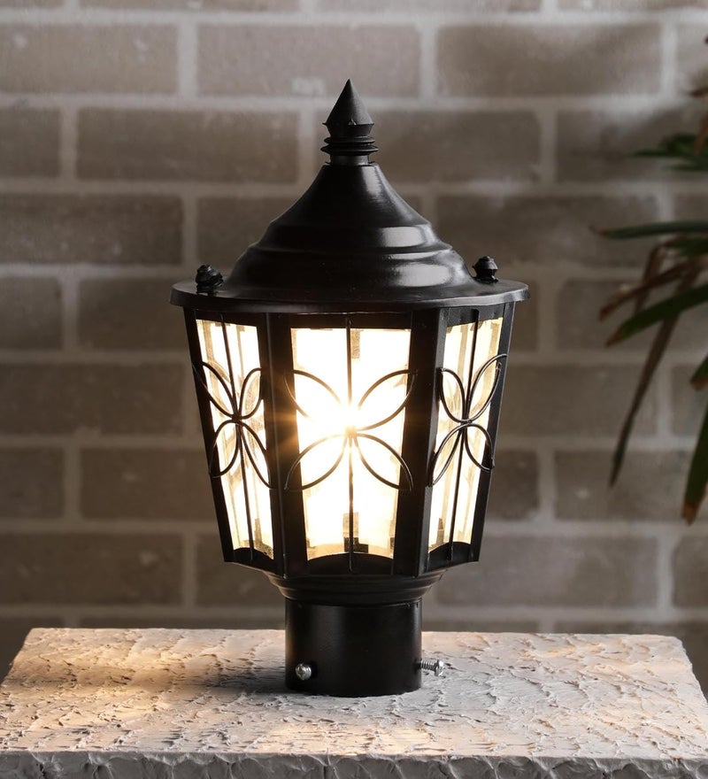 SINOMAN SINOMAN Metal and Glass Gate Light for Home Gate Waterproof Gate Lamps for Main Gate Outdoor Garden Light Pillar Gate Light  - Image 1