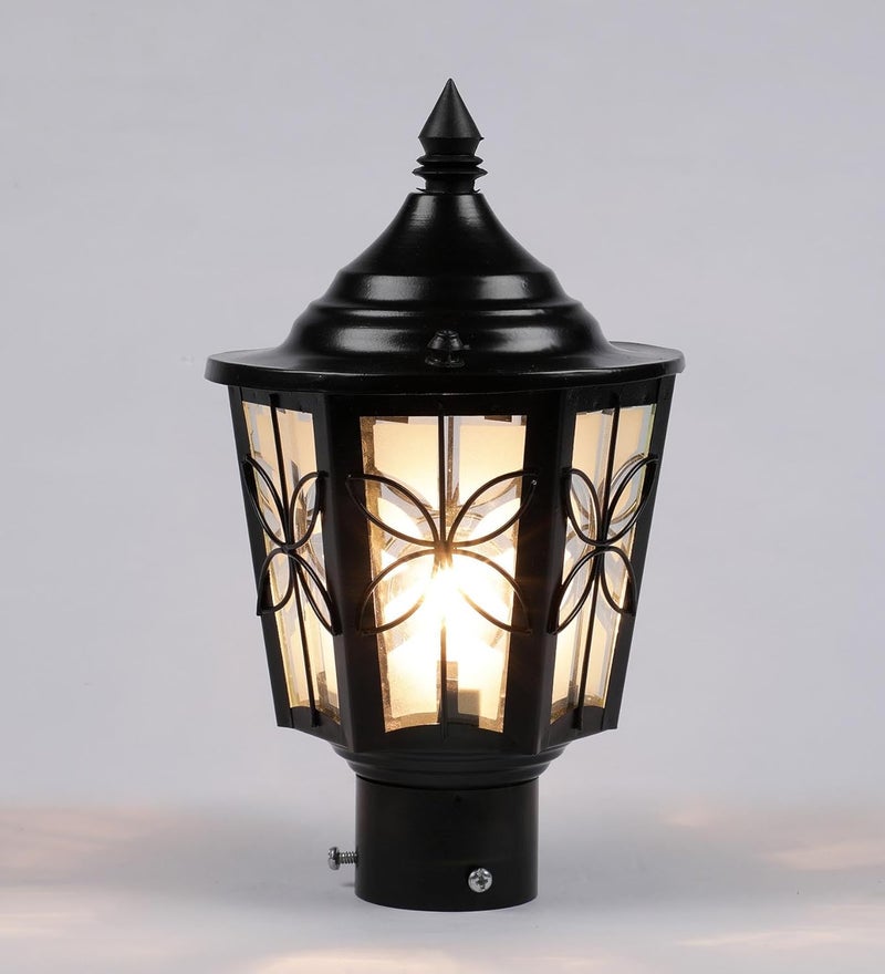 SINOMAN SINOMAN Metal and Glass Gate Light for Home Gate Waterproof Gate Lamps for Main Gate Outdoor Garden Light Pillar Gate Light  - Image 3