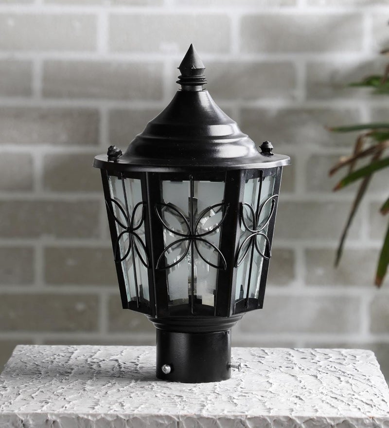 SINOMAN SINOMAN Metal and Glass Gate Light for Home Gate Waterproof Gate Lamps for Main Gate Outdoor Garden Light Pillar Gate Light  - Image 2