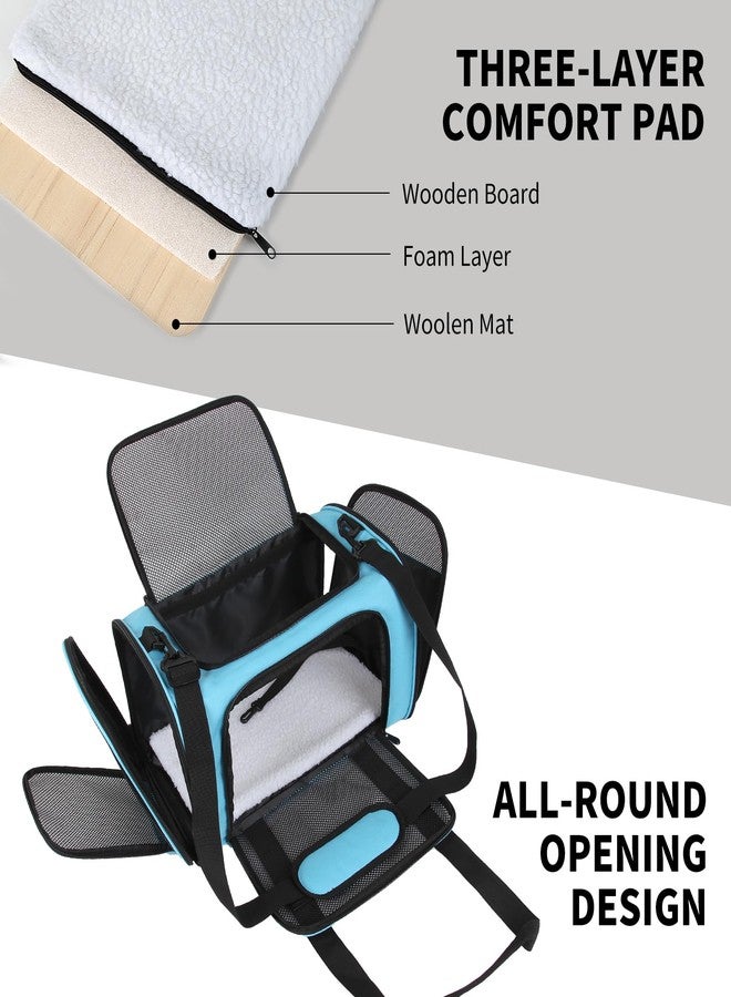 Yipincover Pet Carriers Soft-Sided Airline Approved Carrier Bag for Small Cats Dogs (Medium,Blue) - Image 2