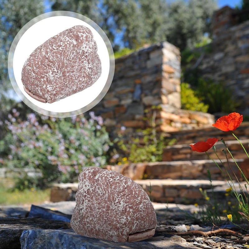 Simulated Stone Key Hider Box Outdoor Garden Fake Rock Secure Extra Key Storage Safe for House Patio Hidden - Image 5