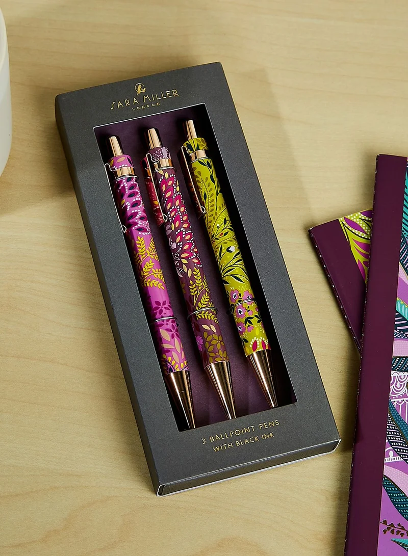 Sara Miller Haveli Garden Set Of 3 Pens