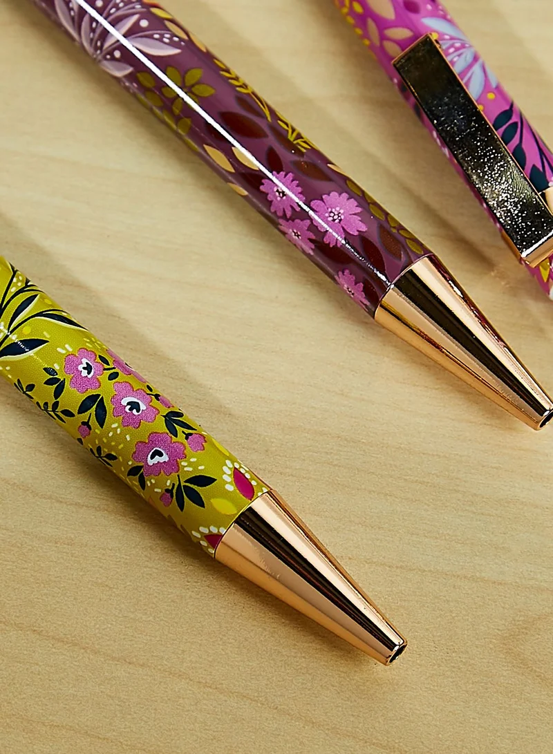Sara Miller Haveli Garden Set Of 3 Pens