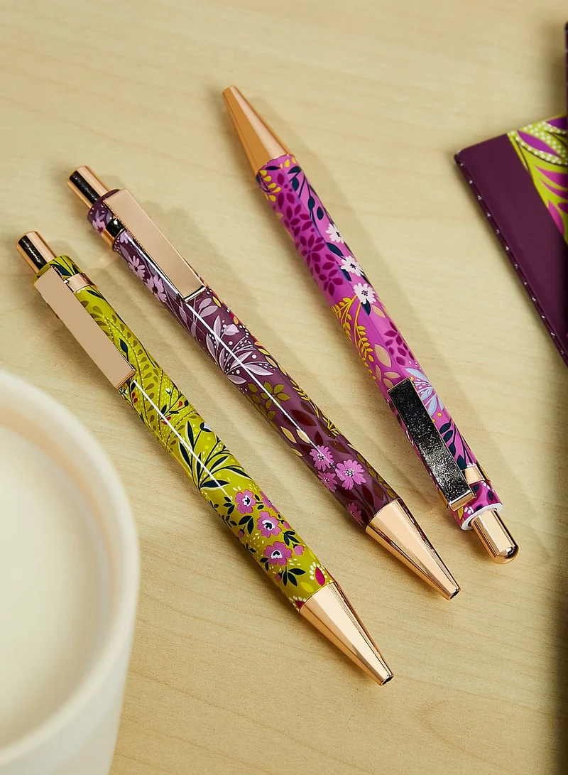 Sara Miller Haveli Garden Set Of 3 Pens