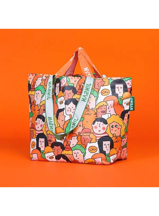 Super Large PP Shopping Tote Bag Zoo Animal Pattern Foldable Travel Bag - Image 4