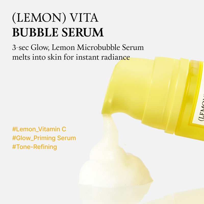 FULLY Lemon Vita Bubble Facial Serum, 69% Organic Jeju Lemon Water & Vitamin C, Instant Glow & Hydration, Niacinamide + Glutathione for Radiance & Tone Refining, Vegan Korean Skincare, 3.21 fl.oz - Image 2