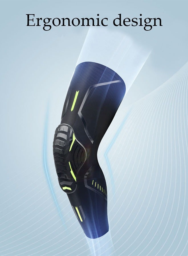 DUNISO وسادة ركبة شديدة التحمل وأكمام ركبة مبطنة للرجال والنساء قابلة للتنفس شبكية خلفية مرنة مع سيليكون مقاوم للانزلاق مرونة عالية لكرة السلة والبيسبول وكرة القدم والمصارعة وركوب الدراجات - Image 5