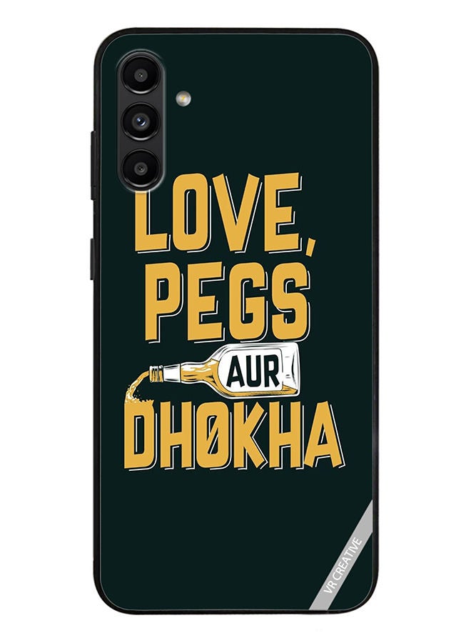 VR CREATIVE Protective Case Cover For Samsung Galaxy A13 5G Love Pegs Aur Dhoka Design Multicolour - Image 1