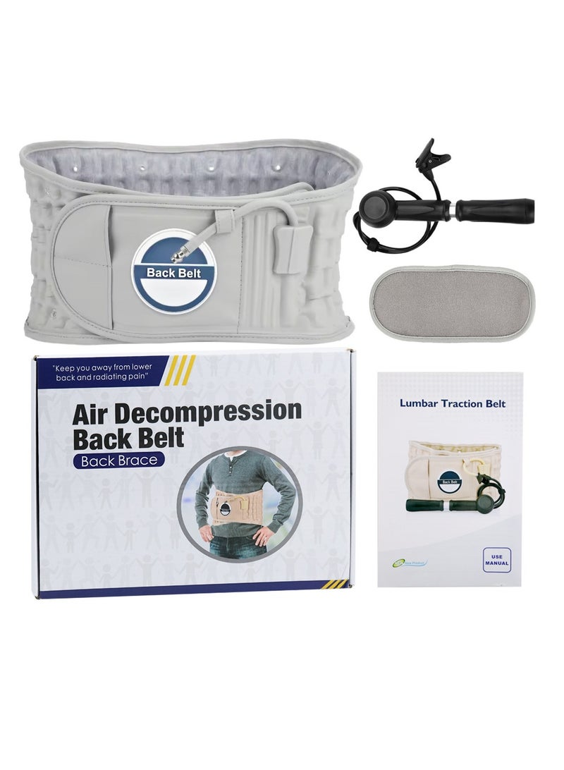 general Lumbar inflatable decompression belt decompression support fixed health care support low back pain relief massage bracket Grey - Image 5