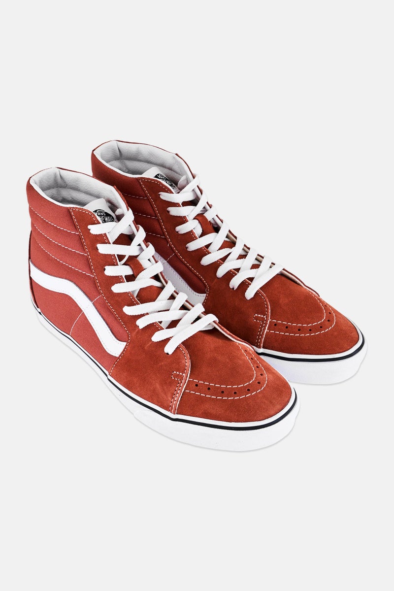 VANS Men Sk8 Hi Lace Up Outdoor Sneakers Shoes, Rust Brown - Image 2