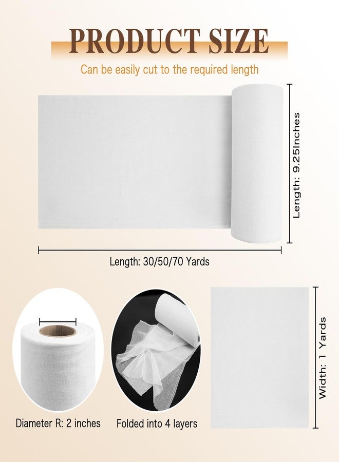 S.CENG Cheesecloth Roll, Grade 40, 50 Yards, White Bleached Cheese Cloth for Straining & Cooking, Bulk Cheesecloth Table Runner for Wedding Halloween Décor - Image 2