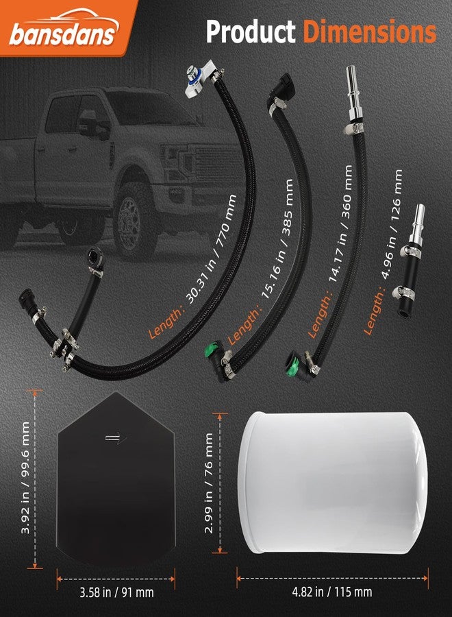 bansdans 7031190 Upgraded Braided Edition CP4 Disaster Prevention Kit Fit for 2011-2022 Ford F250 F350 F450 F550 Super Duty with 6.7L Powerstroke, CP4 Prevention Bypass Replace #CP4-6.7F-BP-G2.1 - Image 4