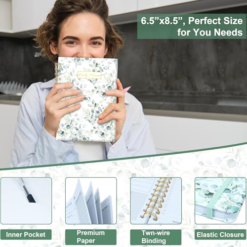 PIOOJK Daily Planner Undated - 6.5"x8.5" To Do List Notebook Spiral Appointment Planner to Organize Tasks & Boost Productivity, Perfect Office & School Supplies for Women & Men, Greenery - Image 5