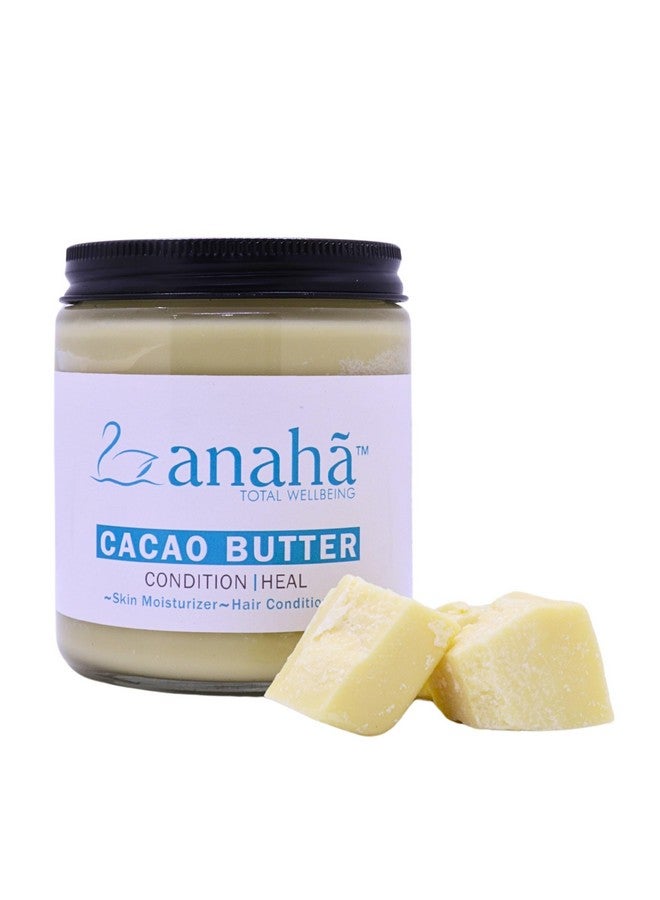 Anaha Premium Cacao Butter (200 g) | Indian Origin, Pure, Unrefined & Unbleached | Vitamin A & E Rich, Deeply Moisturizing | Ideal for DIY Body Butters, Moisturisers, Lip Balms | Packed in Glass Jar - Image 1