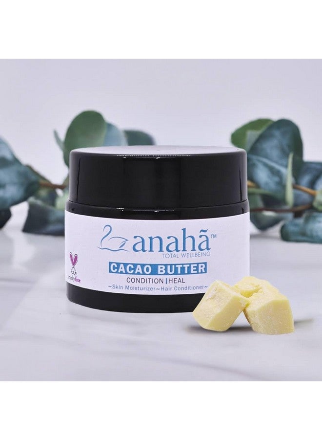 Anaha Premium Cacao Butter (200 g) | Indian Origin, Pure, Unrefined & Unbleached | Vitamin A & E Rich, Deeply Moisturizing | Ideal for DIY Body Butters, Moisturisers, Lip Balms | Packed in Glass Jar - Image 3