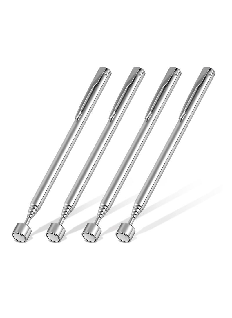 5LBs Telescoping Magnetic Pickup Tool, with Pen Clip Design, Magnet Stick Rod Extendable 5.7" to 24.4" for Men, Birthday, Father's Day Gift (4Pcs)  - Image 1