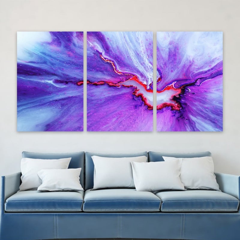 Marktna Three luxurious canvas prints with a modern design and a hollow frame, measuring (120×60), three pieces - Image 1