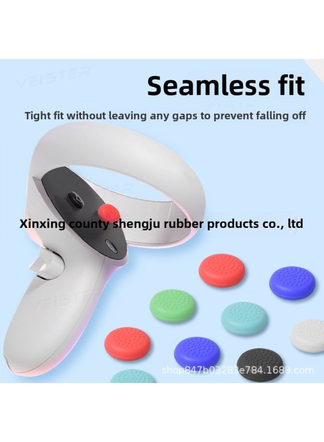 Oculus Quest 2/quest 2 Handle Rocker Cap VR Accessories Silicone Shell Silicone Anti-slip Pico-Product Color:VR2 Brown White (1 Rocker Cap Price)  - Image 4