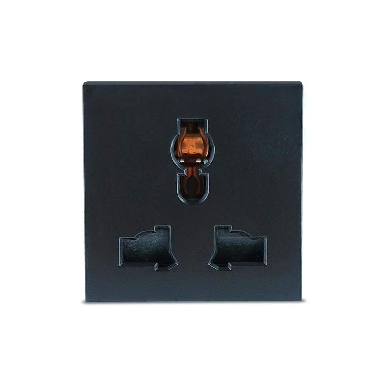 MX مقبس عالمي 3 دبابيس مع غطاء أمان - 13A 125V - 45x45mm مقبس طاقة مودولاري - متوافق مع معايير المقابس العالمية - Image 1