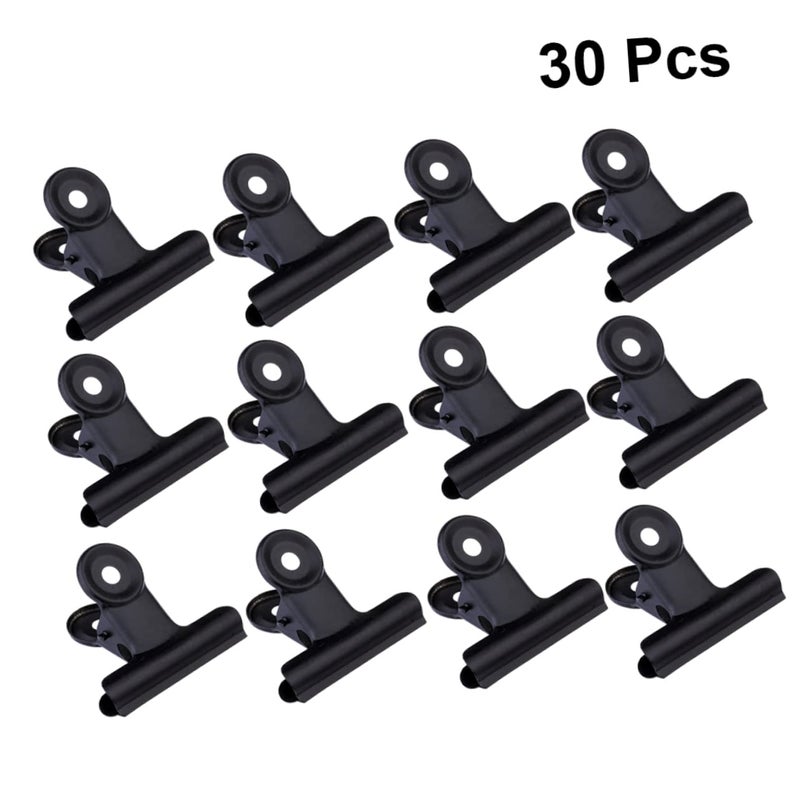 15 Pcs Black Metal Binder Clips for Organizing Office Documents Photos and Price Tags - Image 3