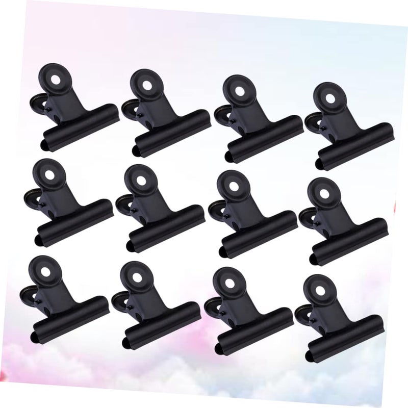 15 Pcs Black Metal Binder Clips for Organizing Office Documents Photos and Price Tags - Image 5